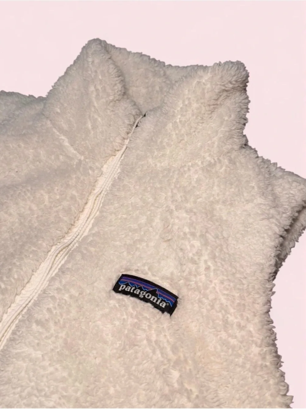Patagonia Los Gatos Fleece Vest Birch White Women’s M Sherpa Teddy Gorpcore - Picture 3 of 9